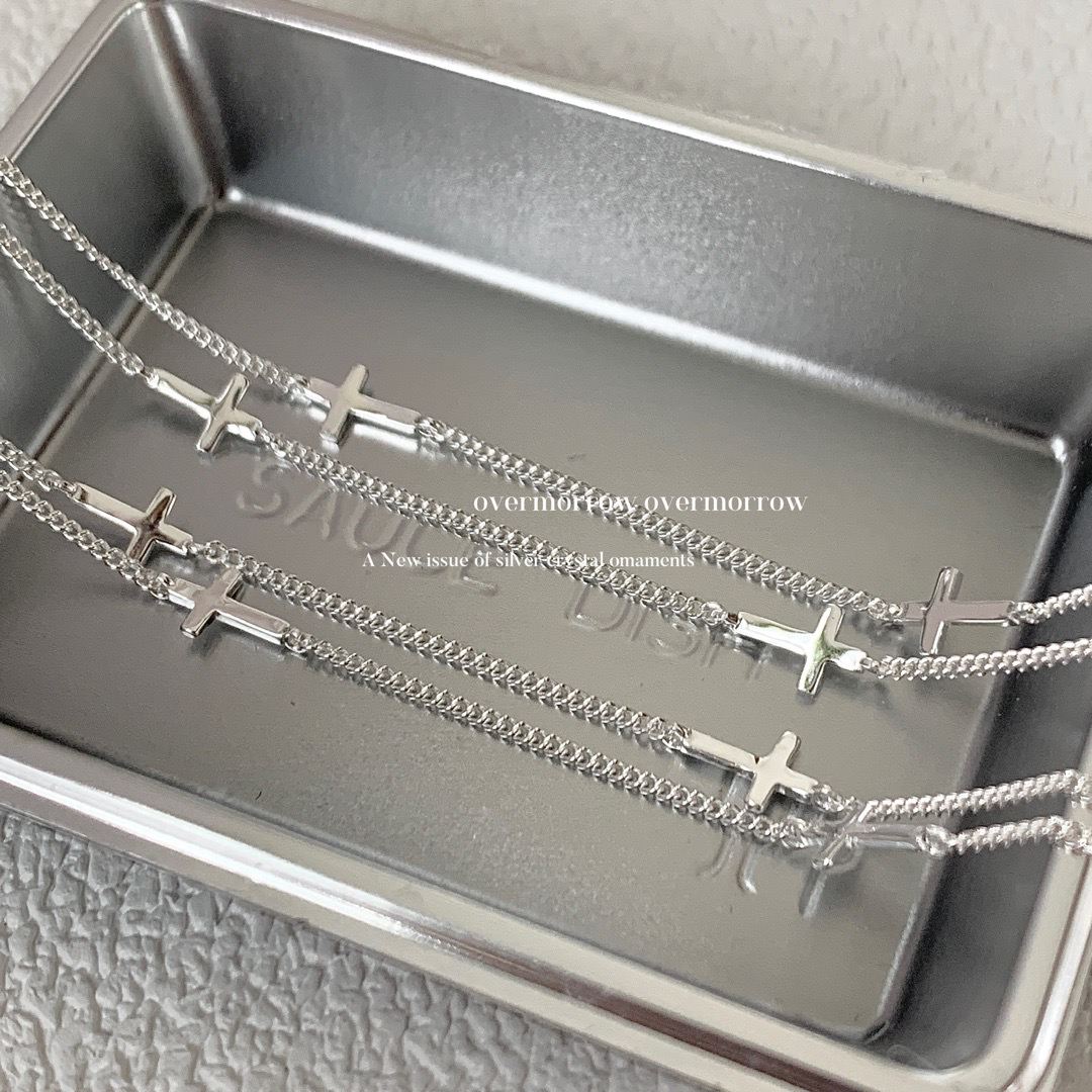 坠链均925银 十字架项链40+3cm 16528