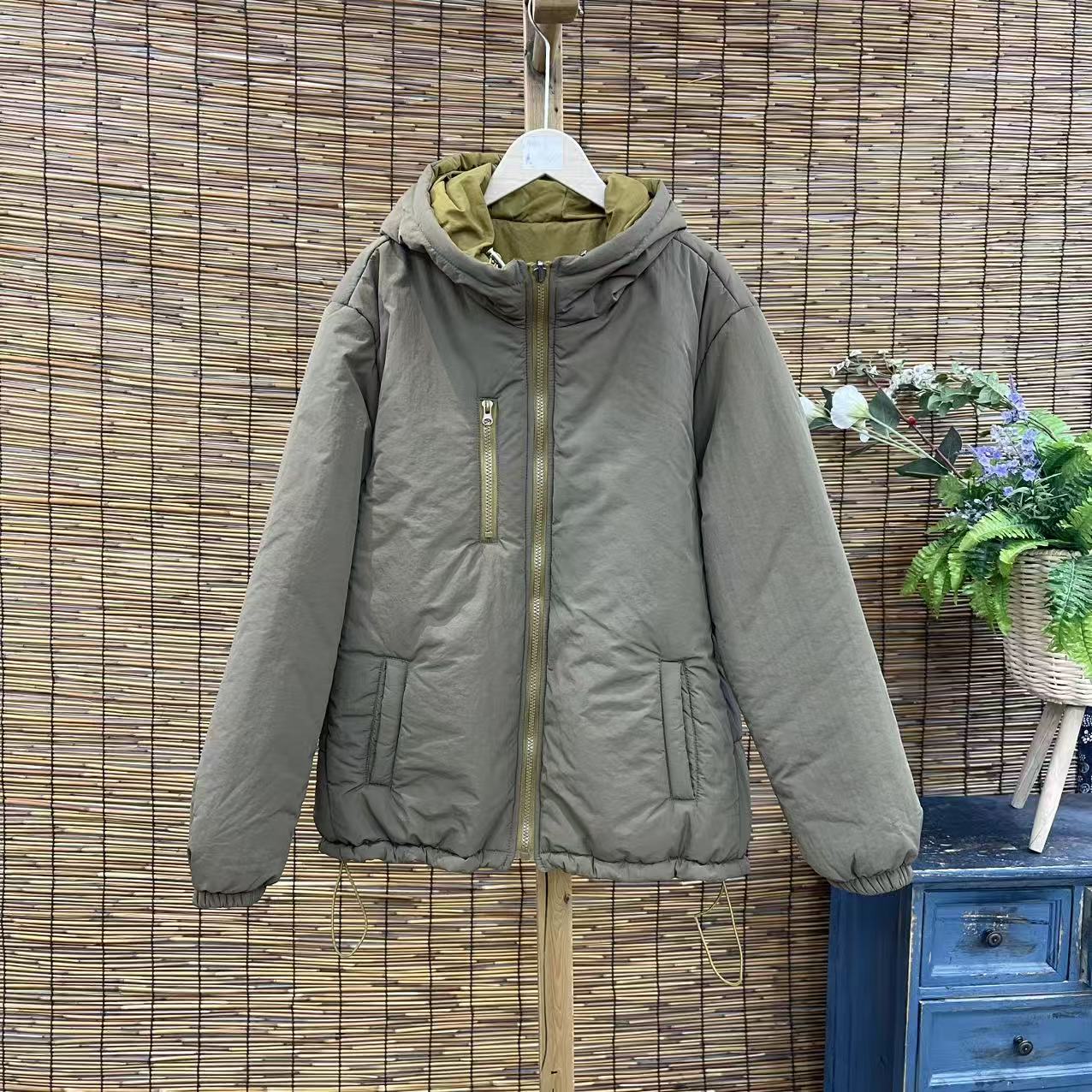 18845新款冬季加厚两面穿时尚棉服