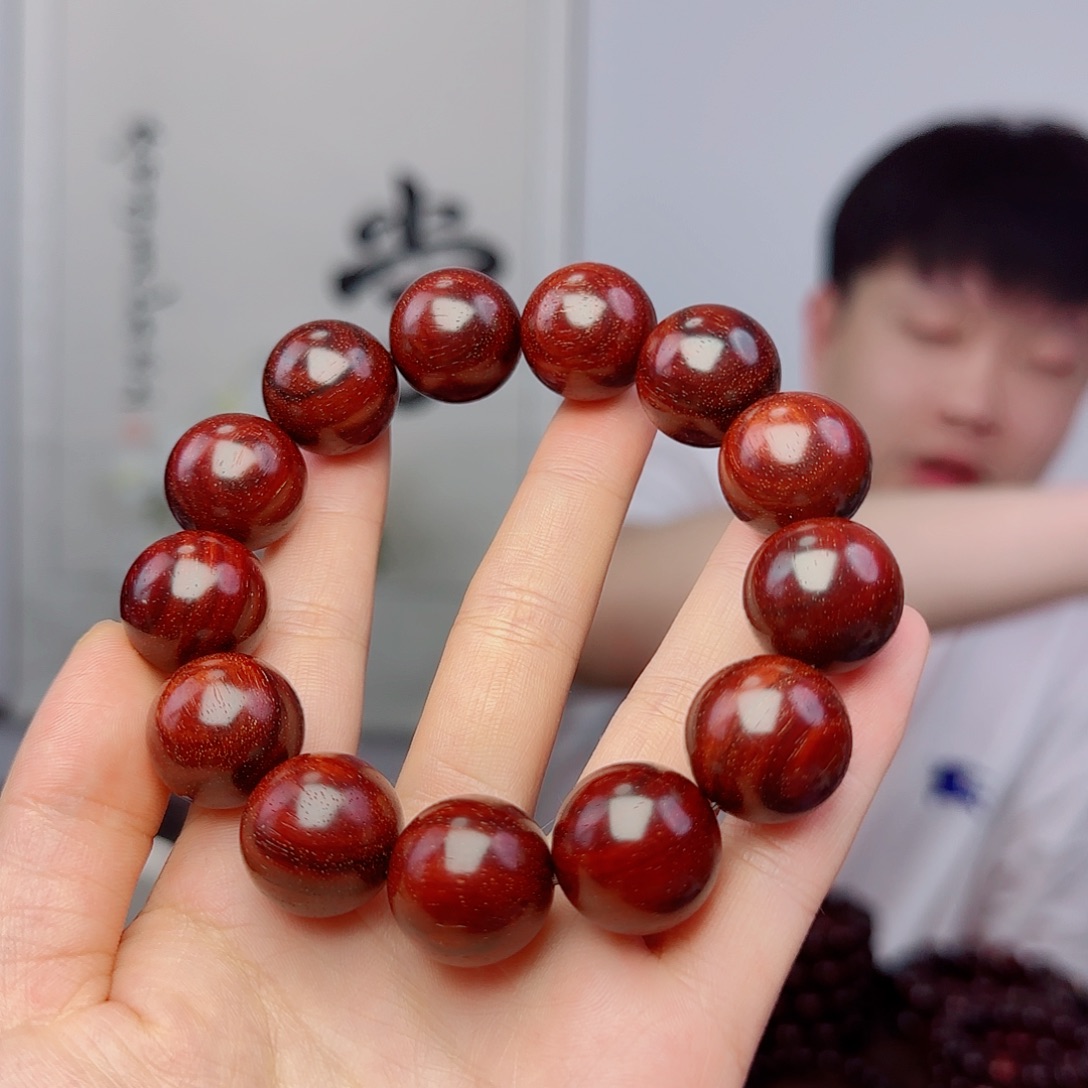 小叶紫檀手串/手链竹*檀香紫檀1.8极