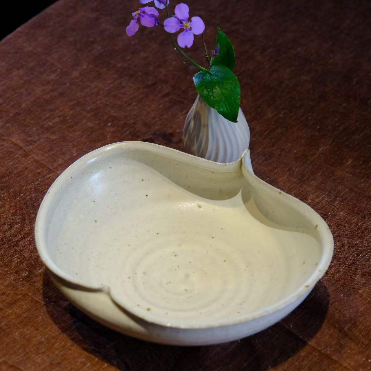 小喜宅 手工苹果深盘（口径16x21cm，高度8cm）