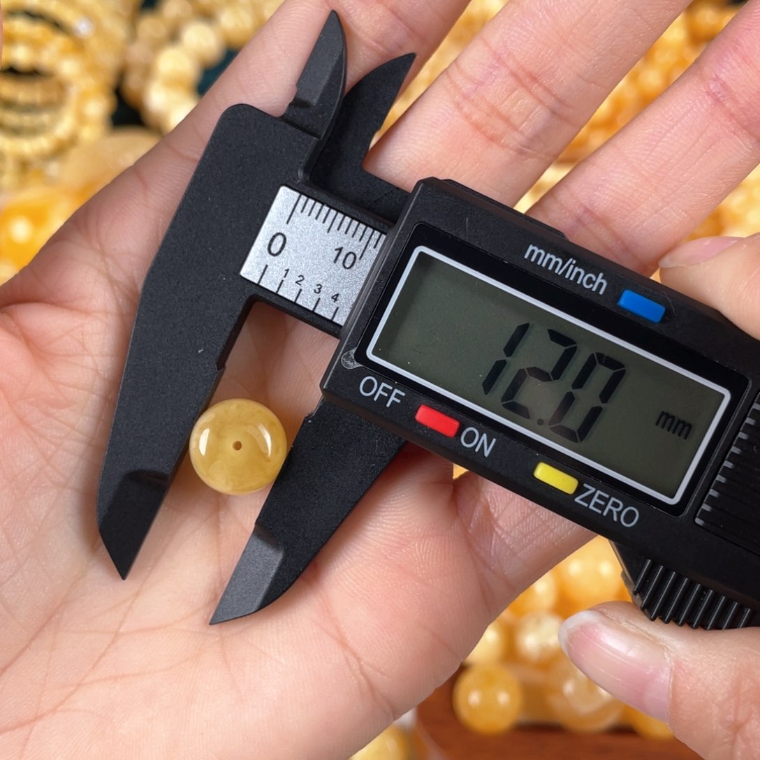 蜜蜡裸石未镶嵌单珠 精工老型12mm