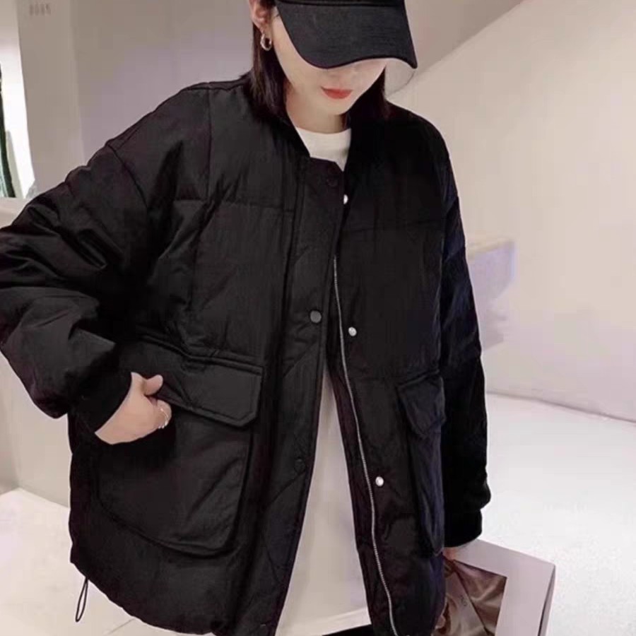 1205圆领牛仔拼接防寒服A24-12