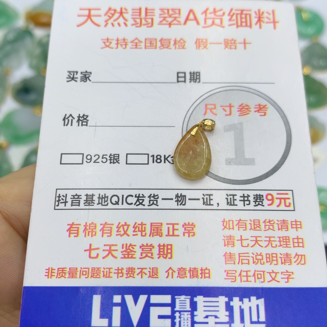 翡翠颈饰18K金镶嵌翡翠