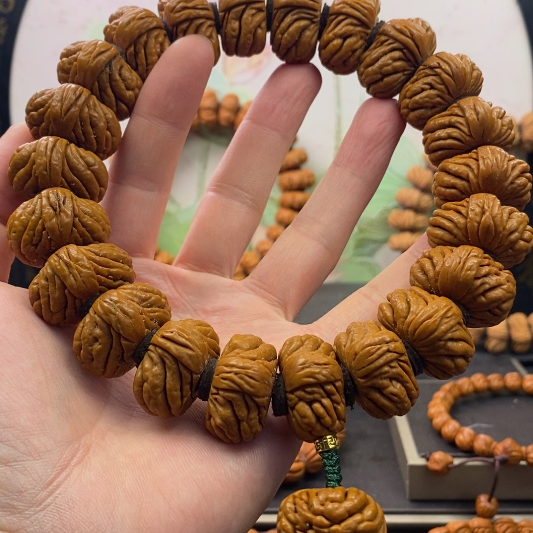桃核手串27麒麟手持