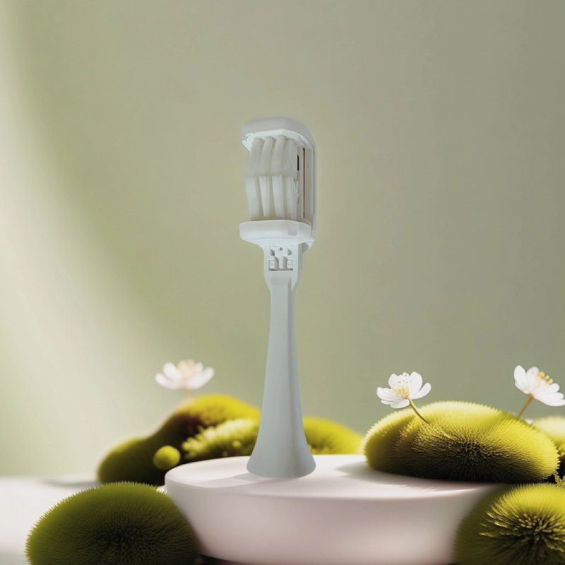 黑仙专用三面包裹式刷头可伸缩细毛洗牙刷替换刷头单支装（白色）