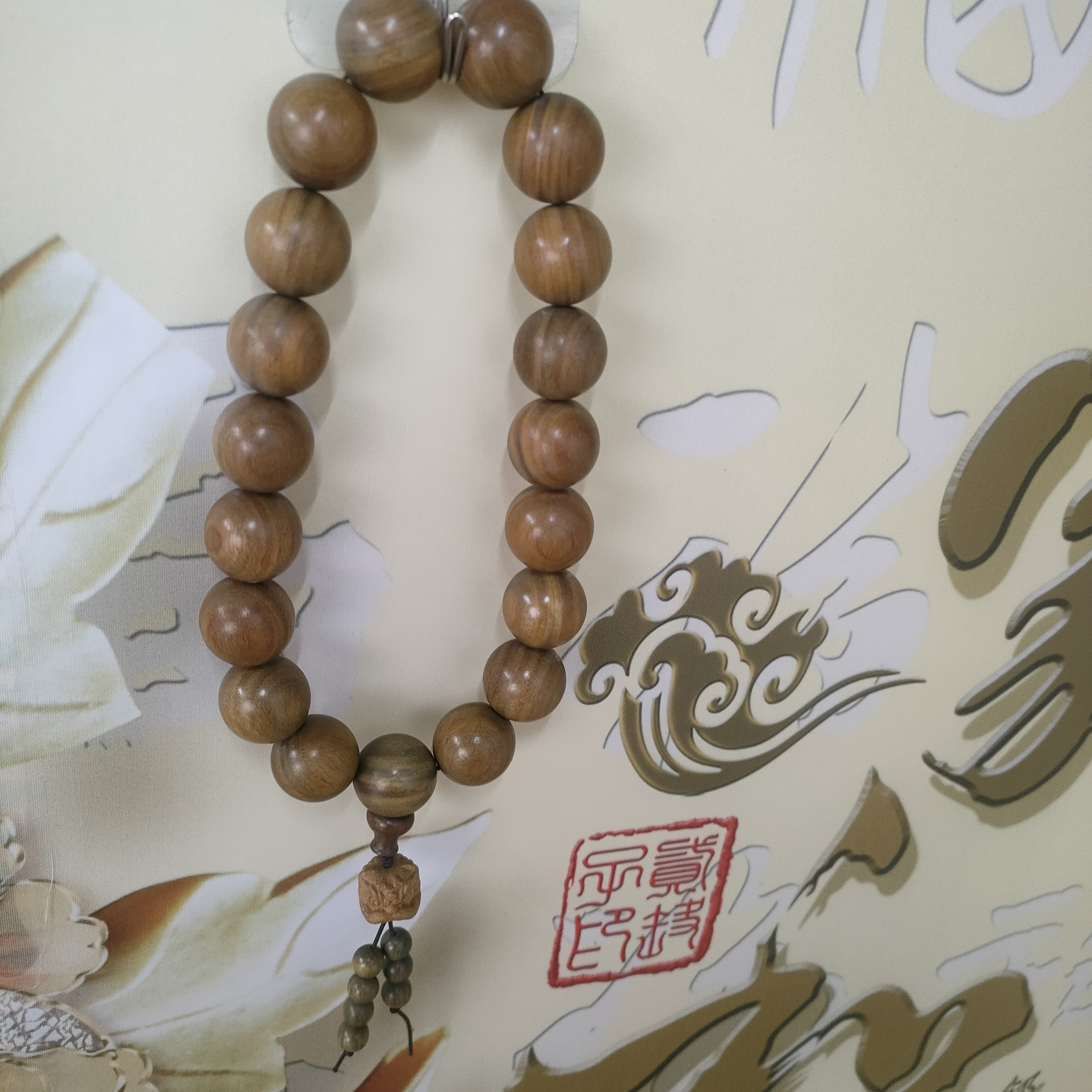 绿檀佛珠车挂手持 挂件20mm＊19