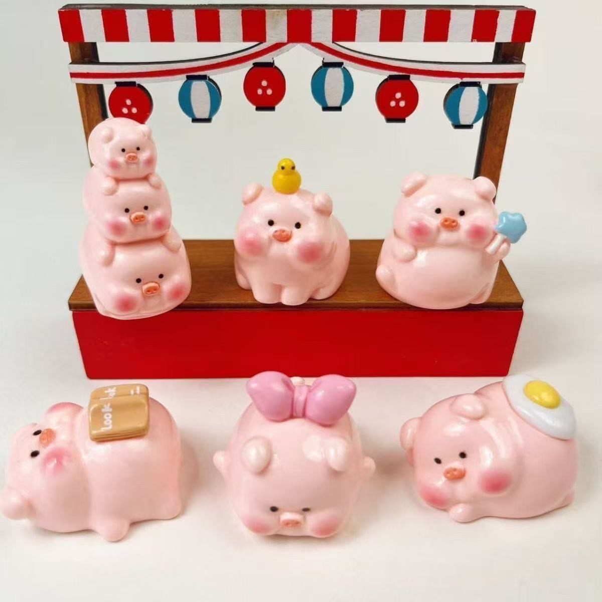 可爱天使小猪桌面饰品