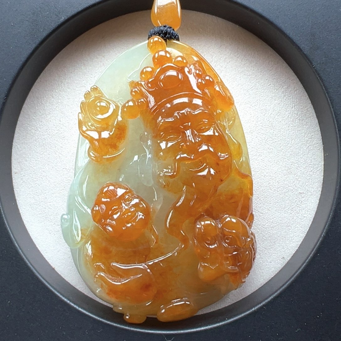 颈饰未镶嵌翡翠财神