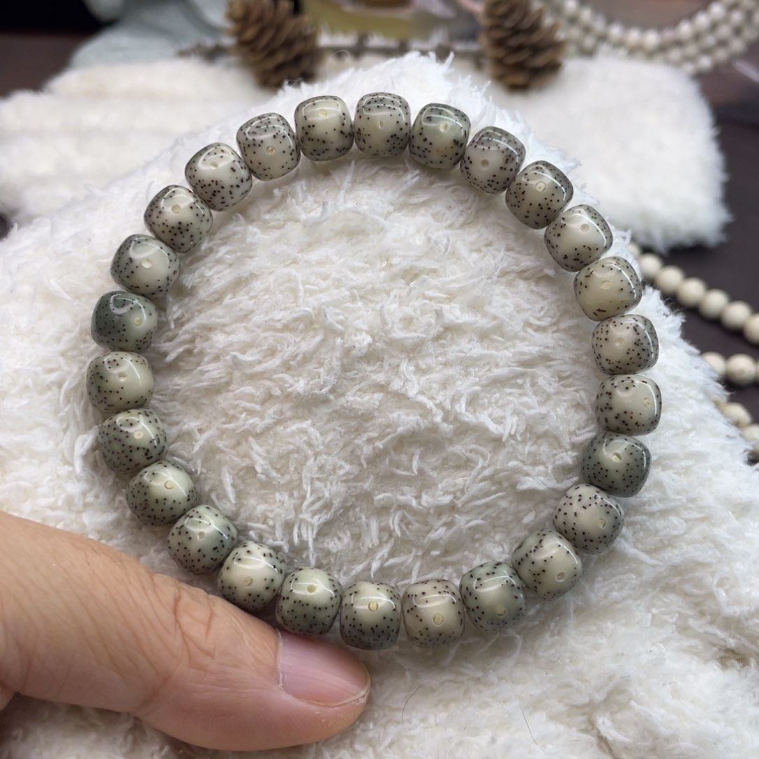 星月菩提手串?新年快乐9×8月留白小细星