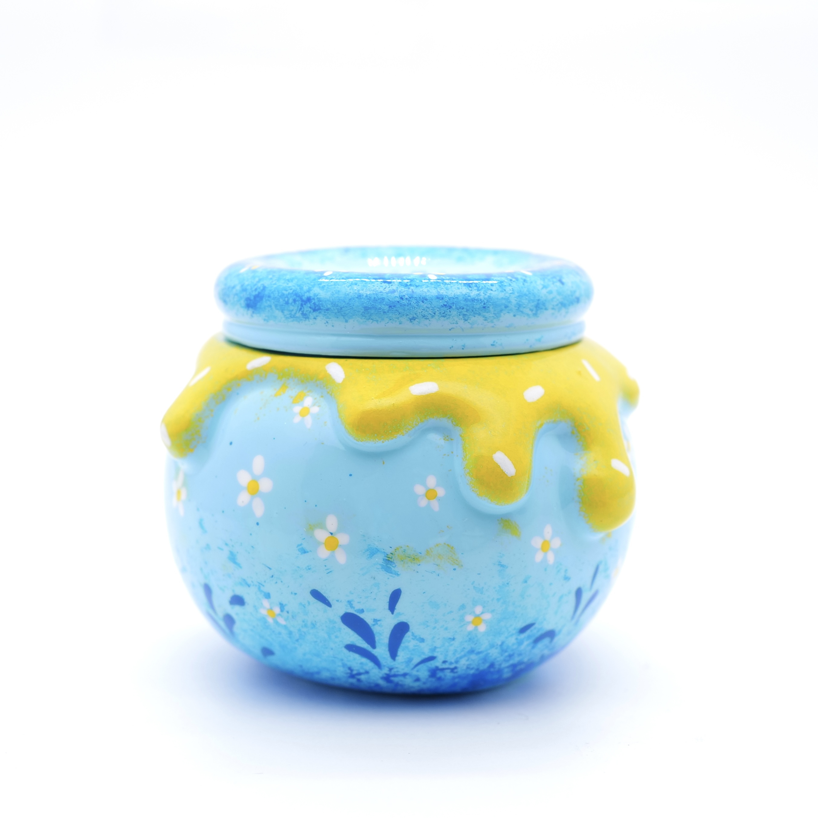 王甜心蜂蜜罐子摆件艺术石膏作品，手工绘制，仅一件