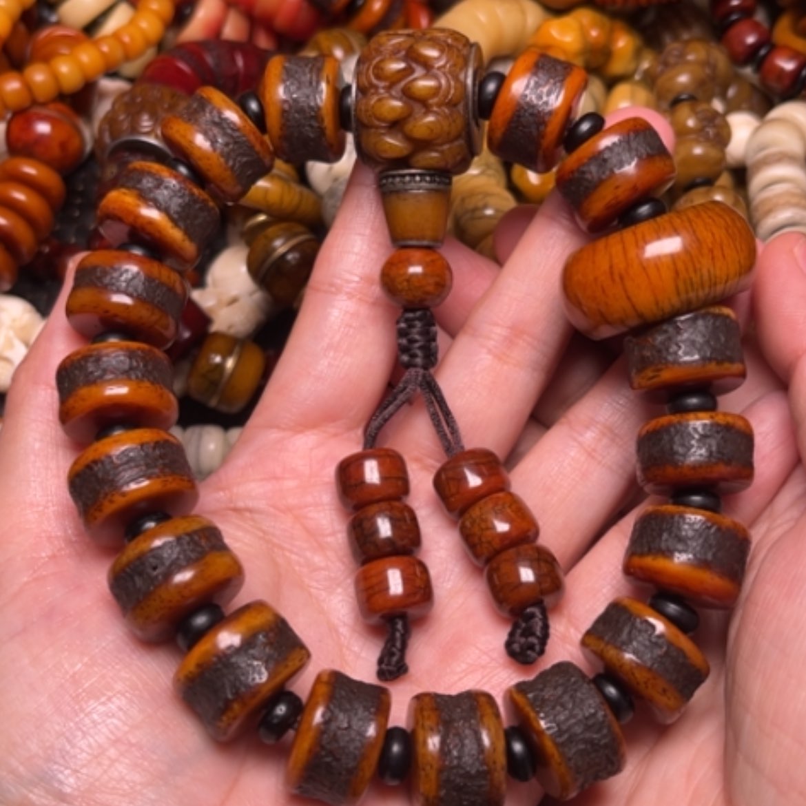 【闪购商品】手串/手链牛骨牛骨红18×18颗弟子珠