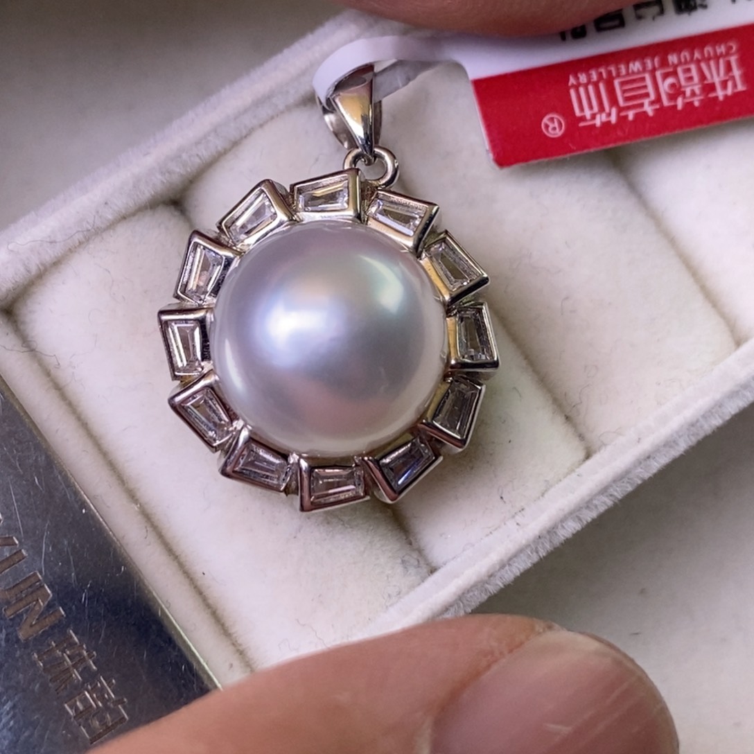 海水珍珠颈饰银S925镶嵌