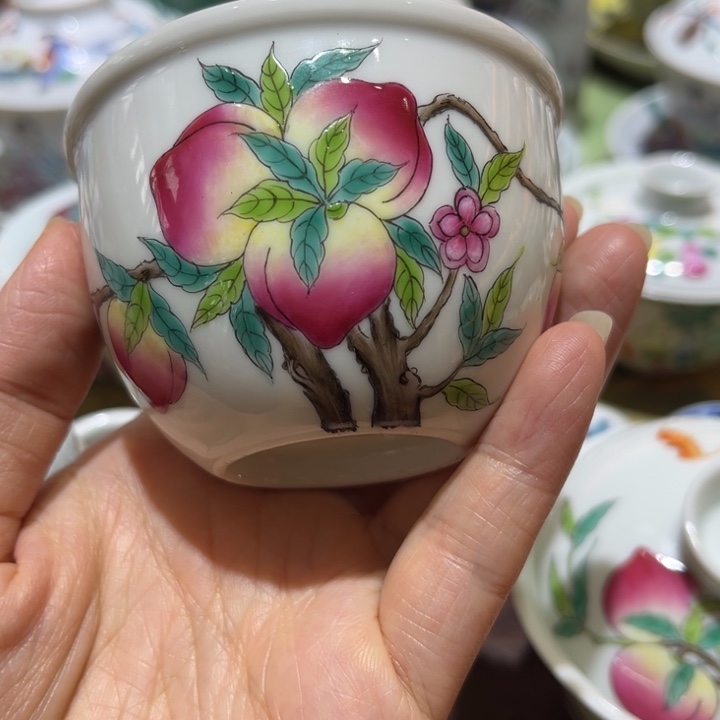 手绘茶杯盖碗陶瓷