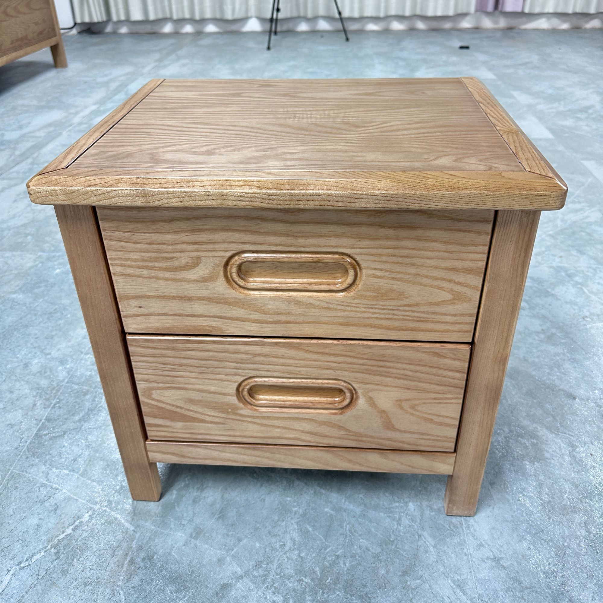 实木双抽储物床头柜简约北欧风卧室适用