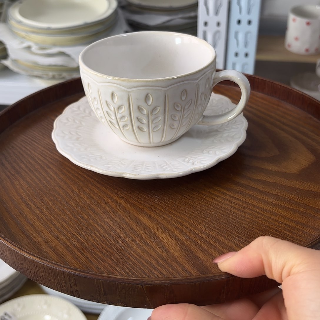 瓷片瑕疵特价陶瓷咖啡杯碟