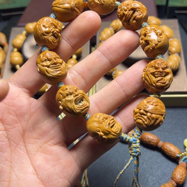 手串/手链橄榄核橄榄核雕恶僧微花