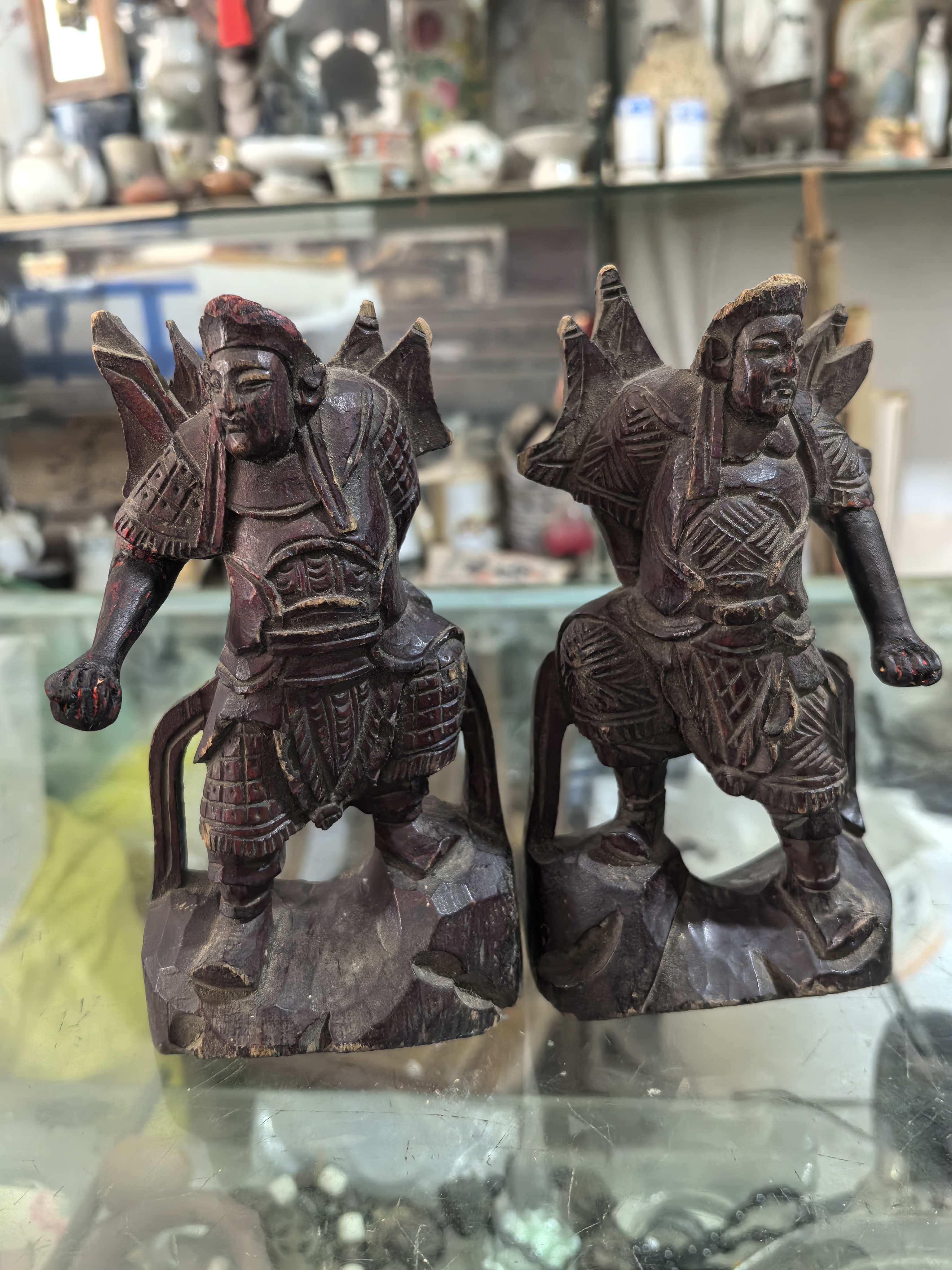 木制赵公明财神像雕刻艺术品