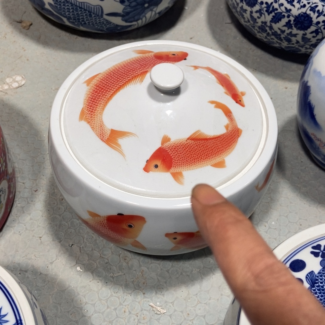 风***渺瓷片景德镇陶瓷罐一个