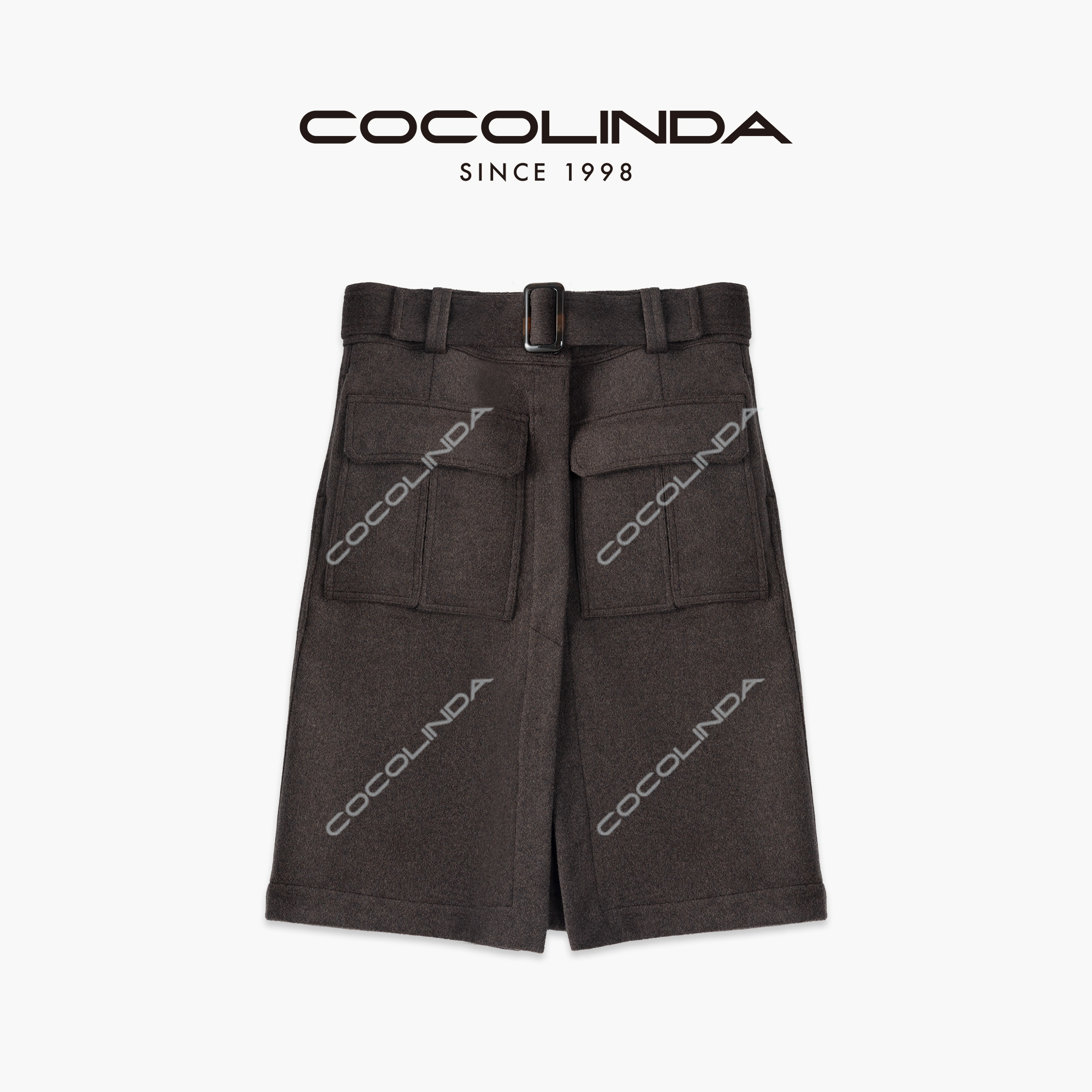 COCOLINDA复古工装大口袋半身裙Q3041