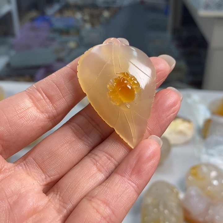 玛瑙/玉髓吊坠(不含链)未镶嵌