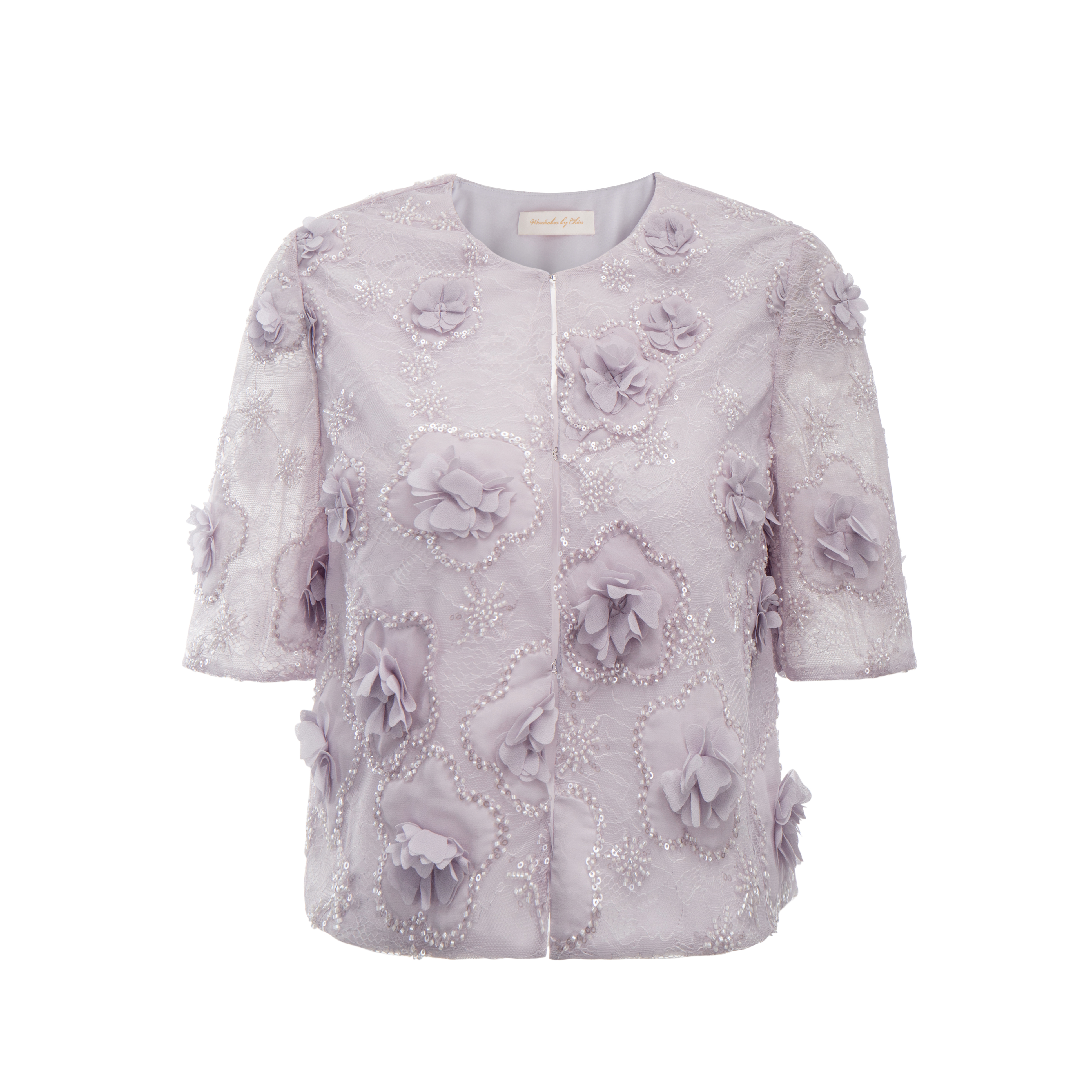 WARDROBES BY CHEN⽴体花朵刺绣蕾丝外套DY25SS0306