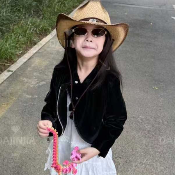 【清仓专用47】洋气夹克复古拉链短款男女童机车炸街美拉德外套