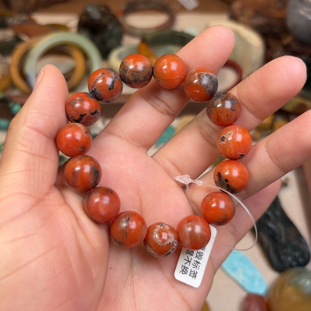 南红玛瑙颈饰未镶嵌暖