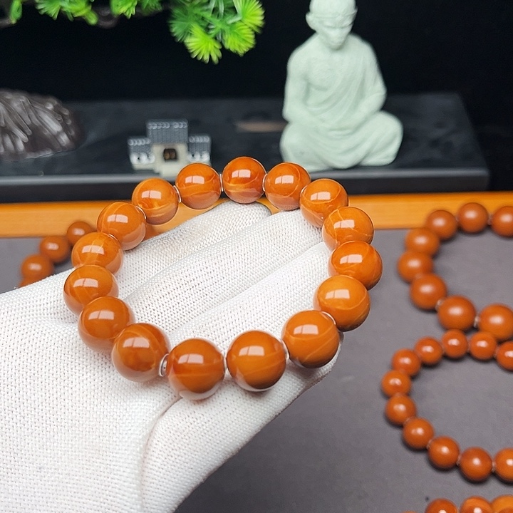 楊***霸橄榄核手串/手链1.37广西百年老树铁核正圆光珠