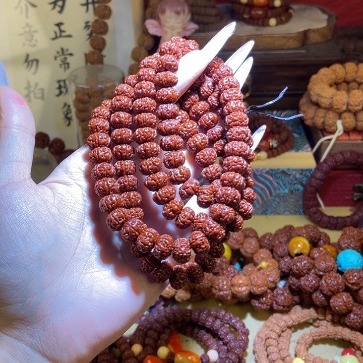 G***e吊坠金刚菩提116玉化108颗树王满肉高货一物