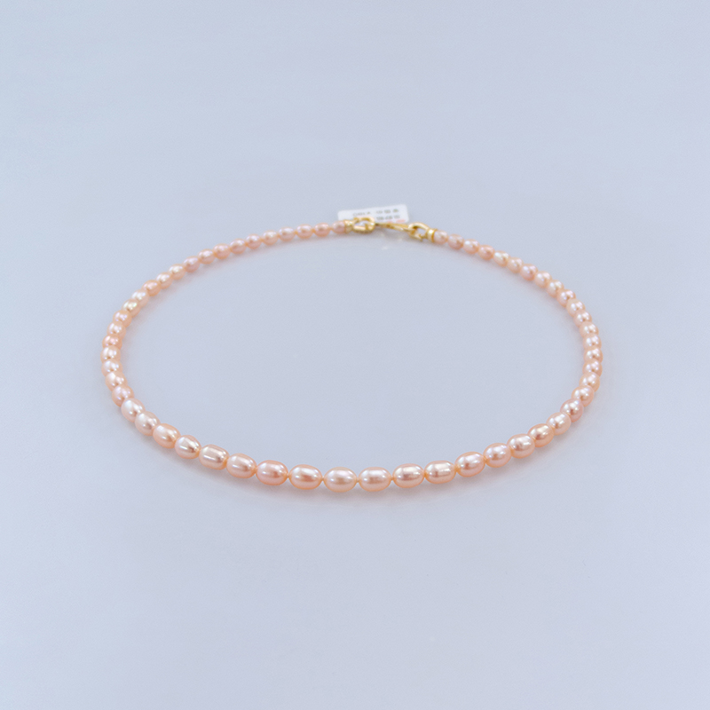 【觅野】天然淡水珍珠中国红美人泪项链 45cm长搭配八字扣 X022 F