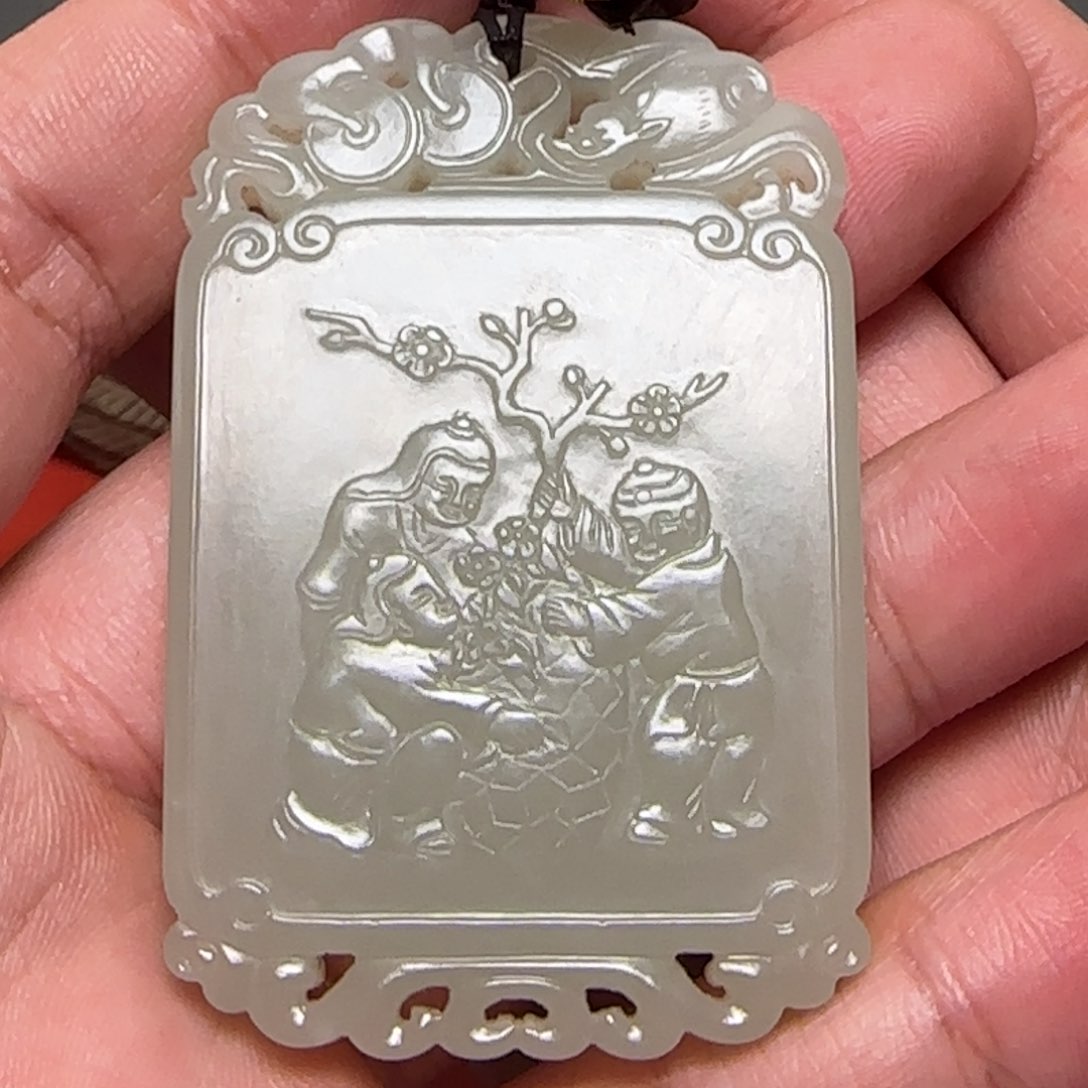 和田玉把件未镶嵌也****呵