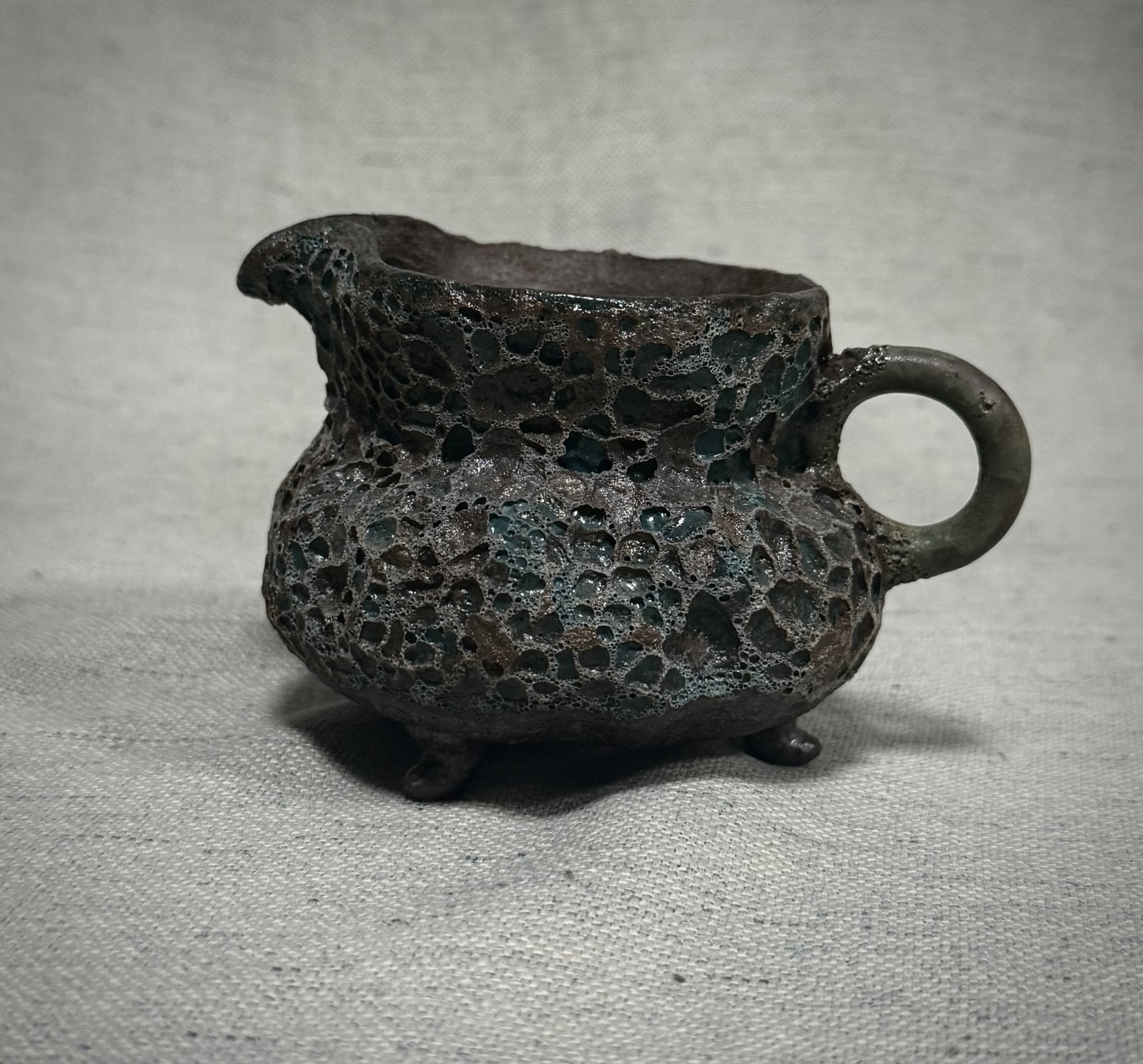 新款虫洞系列手捏三足鼎立冰烟公道杯茶海容量180cc