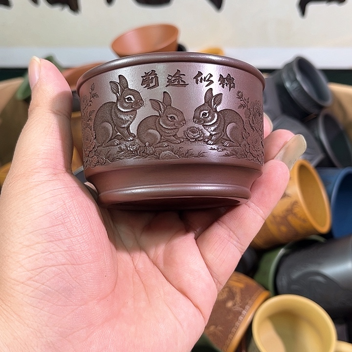 茶杯紫砂全手工紫砂主人杯