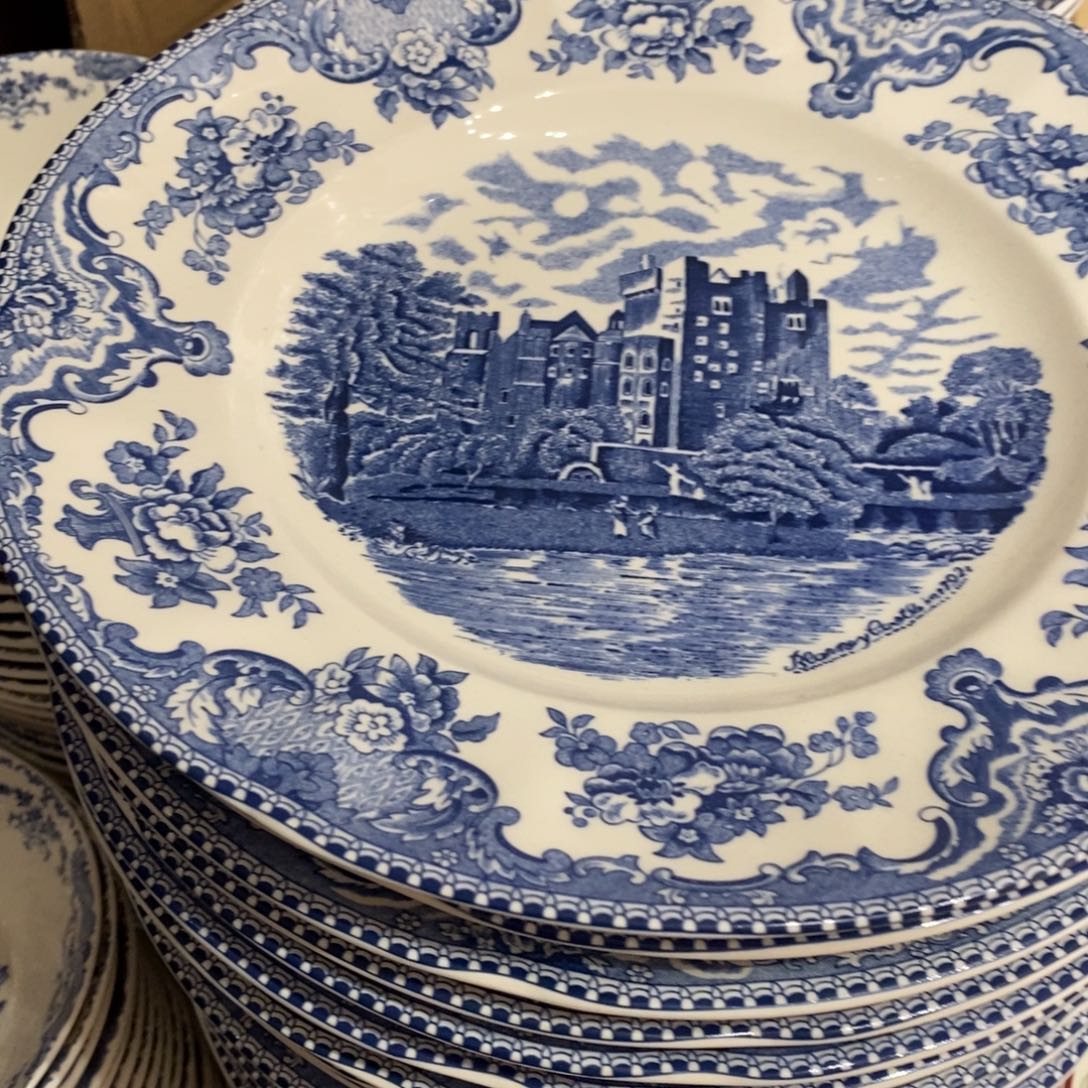 瓷微瑕蓝宝10寸平盘