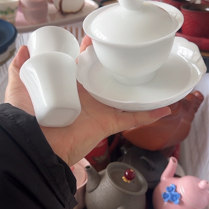 微瑕陶瓷茶具茶杯茶壶