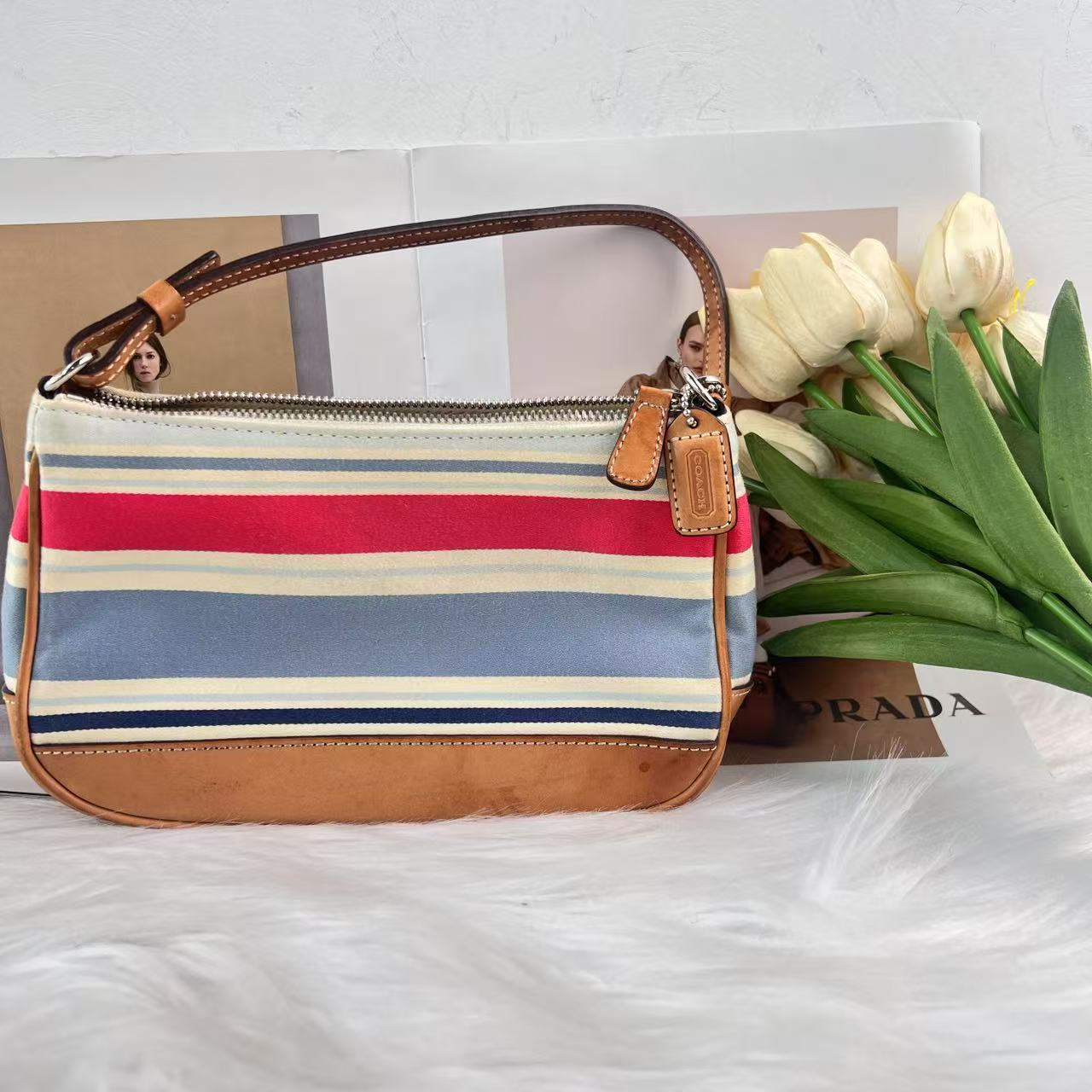 95新 COACH/蔻驰 蔻驰c1557帆布腋下单肩包