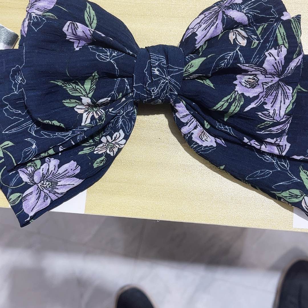 皮质铁合金蝴蝶结发夹