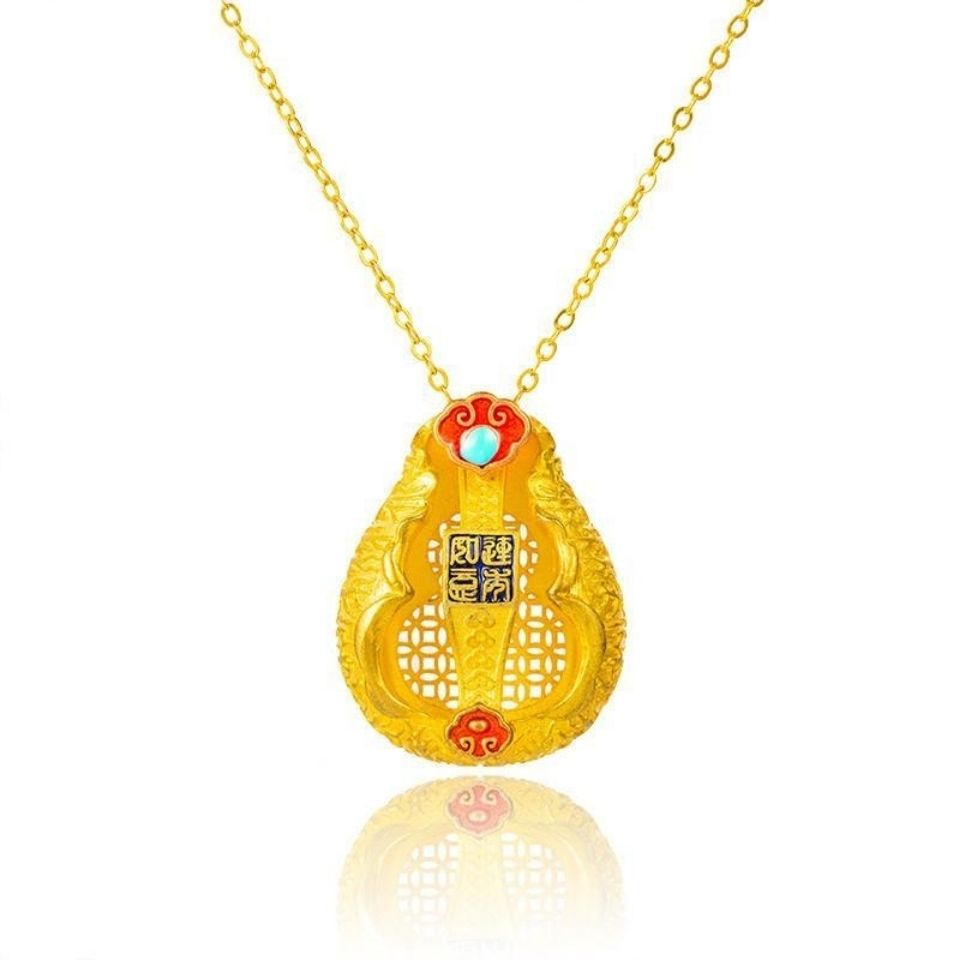 古法传承珐琅彩如意葫芦吊坠-默认