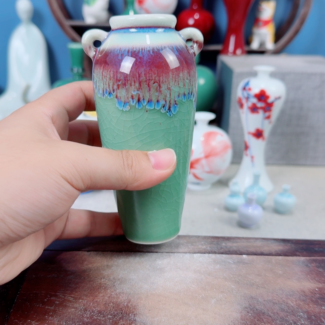 陶瓷手工小花器摆件