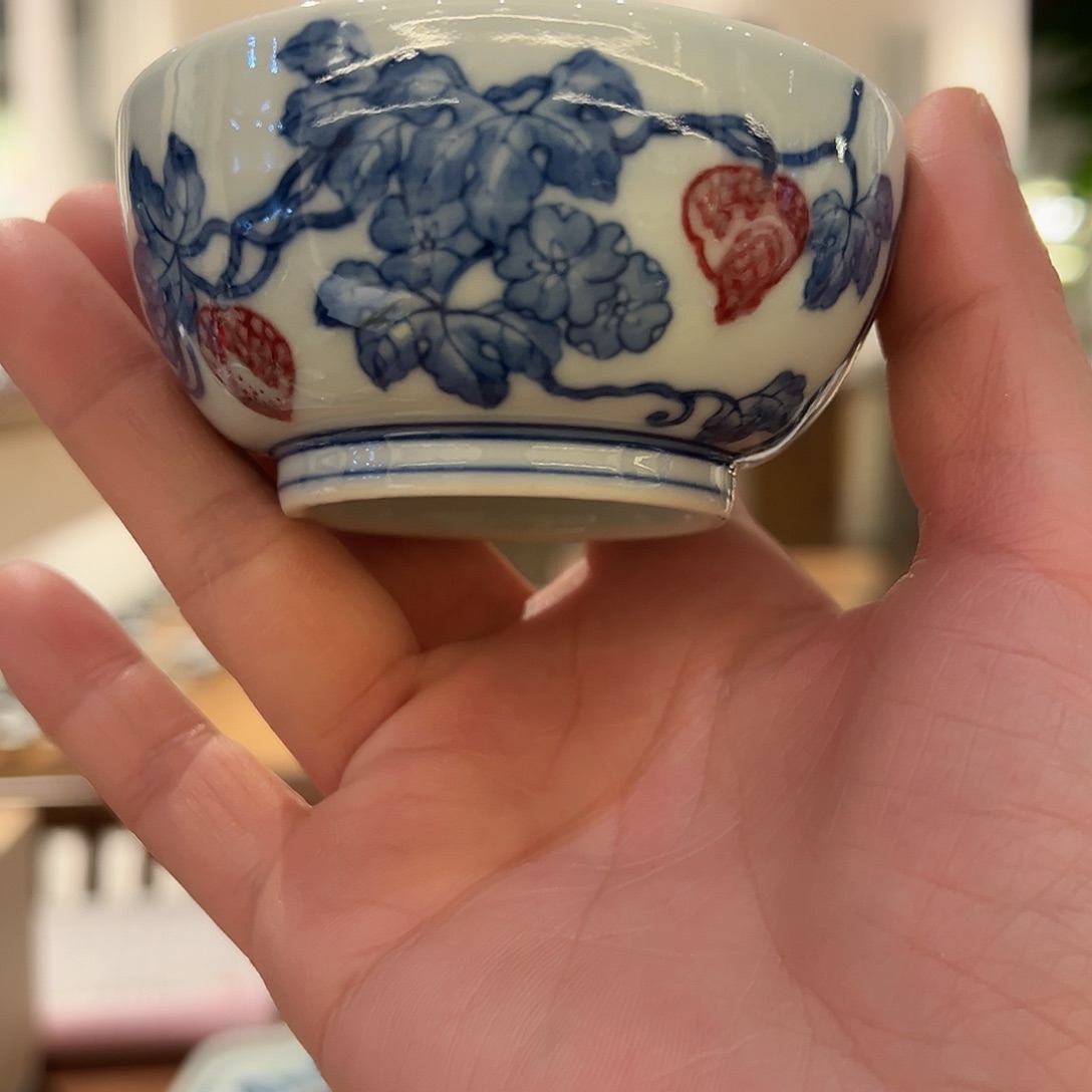 微瑕臻玉古坊原矿青花釉里红