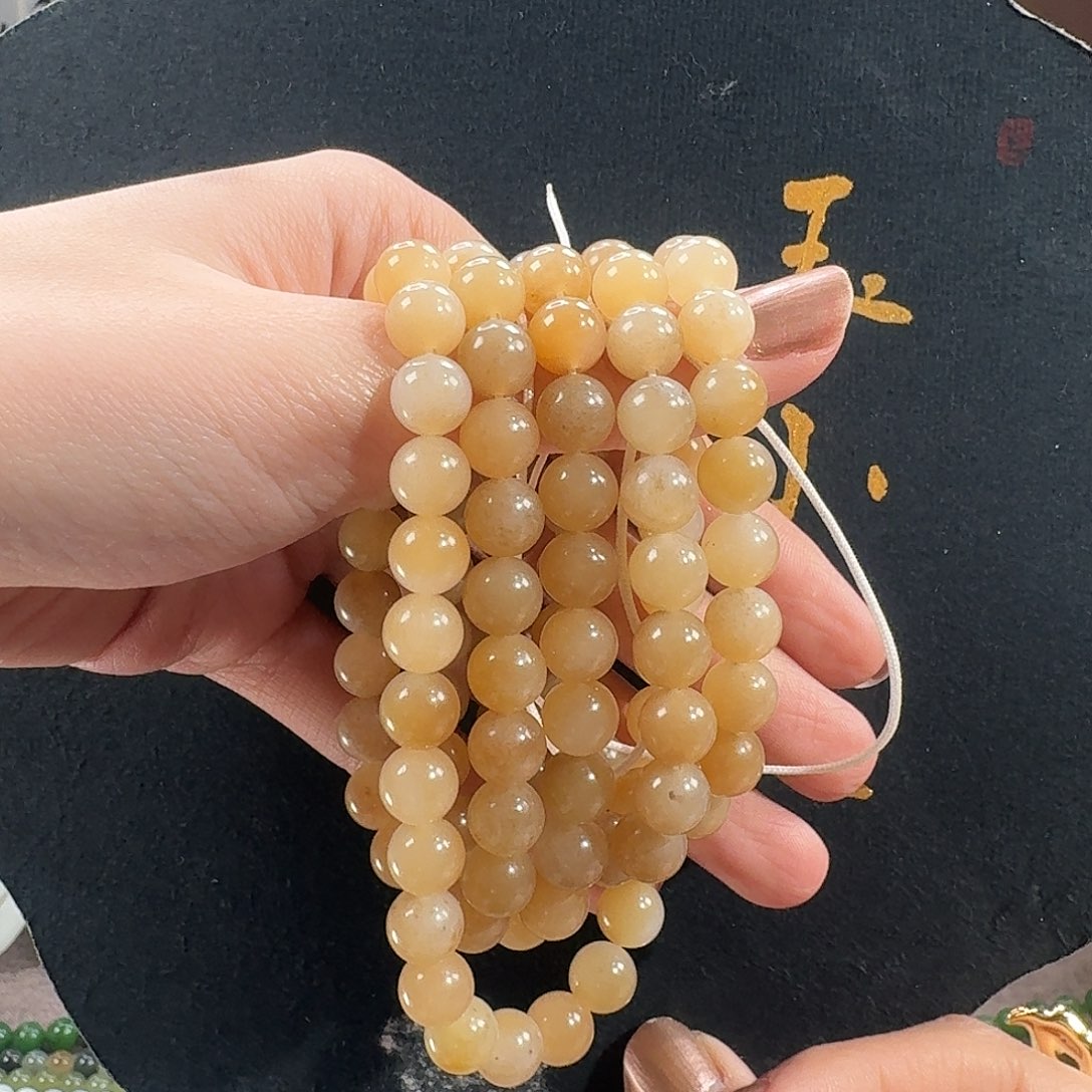 和田玉未镶嵌颈饰糖白8