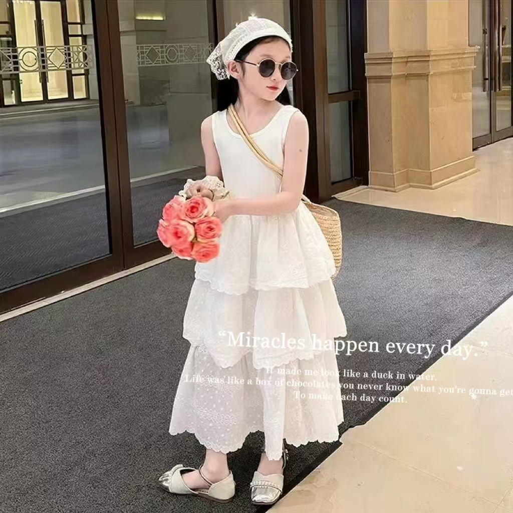 R1958儿童无袖蛋糕连衣裙