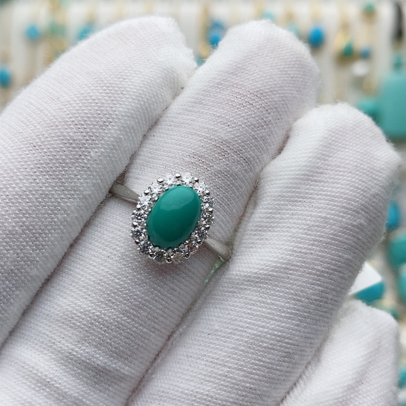 【闪购商品】绿松石银S925镶嵌配饰用**受