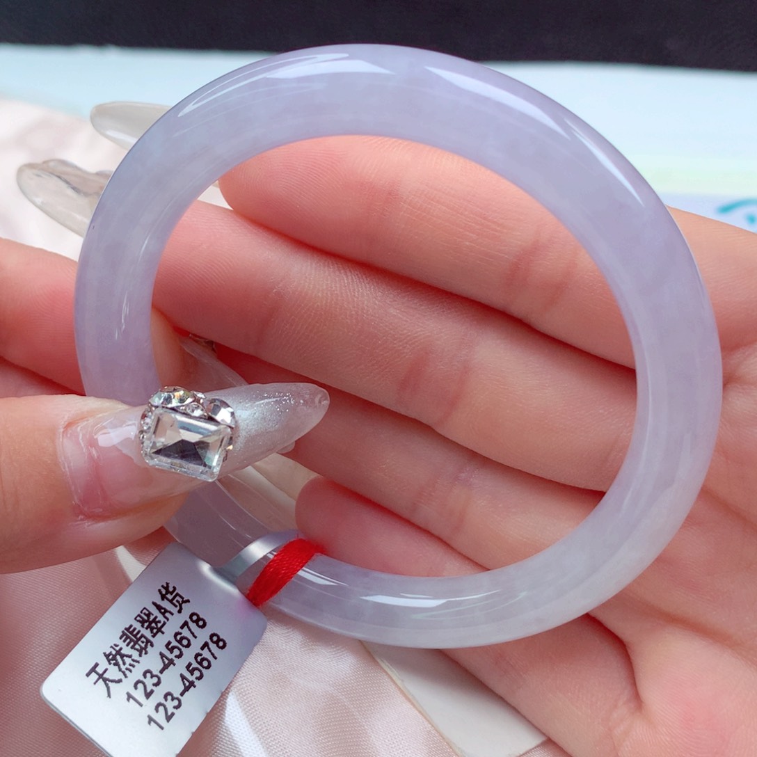 翡翠手镯未镶嵌天然缅甸翡翠A货手镯 20号