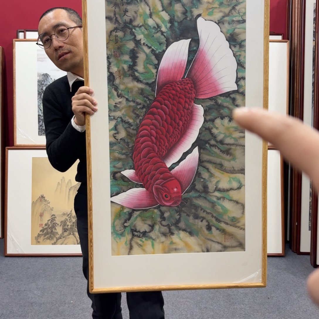 国画带框绘画120/60尺寸