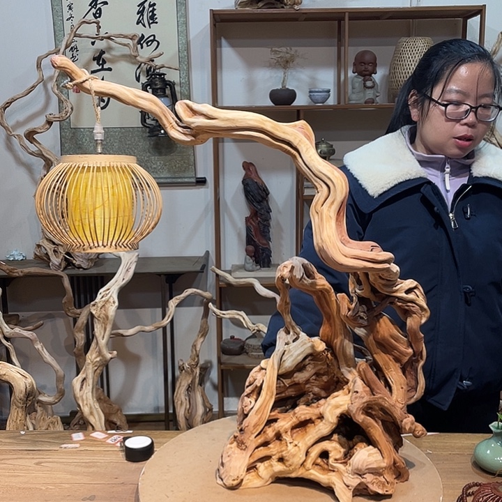 木杜鹃根根艺摆件17