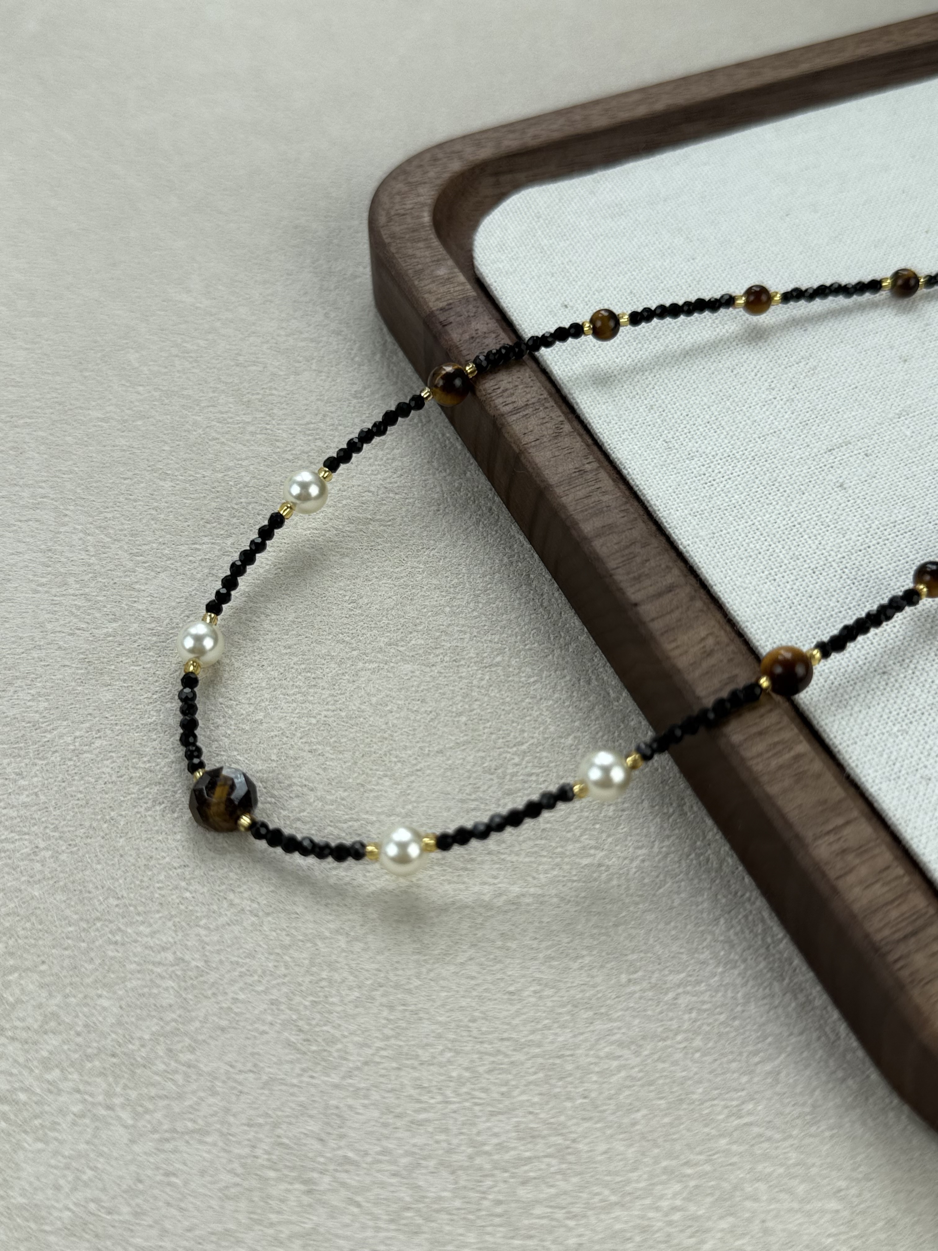 手工天然石串珠项链（扣价格链接）