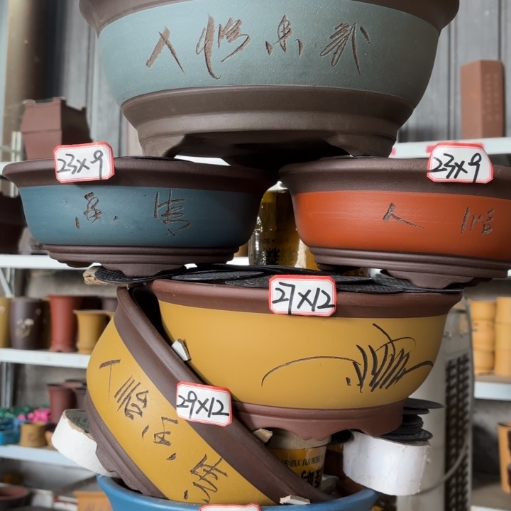 紫砂花盆100-6。           