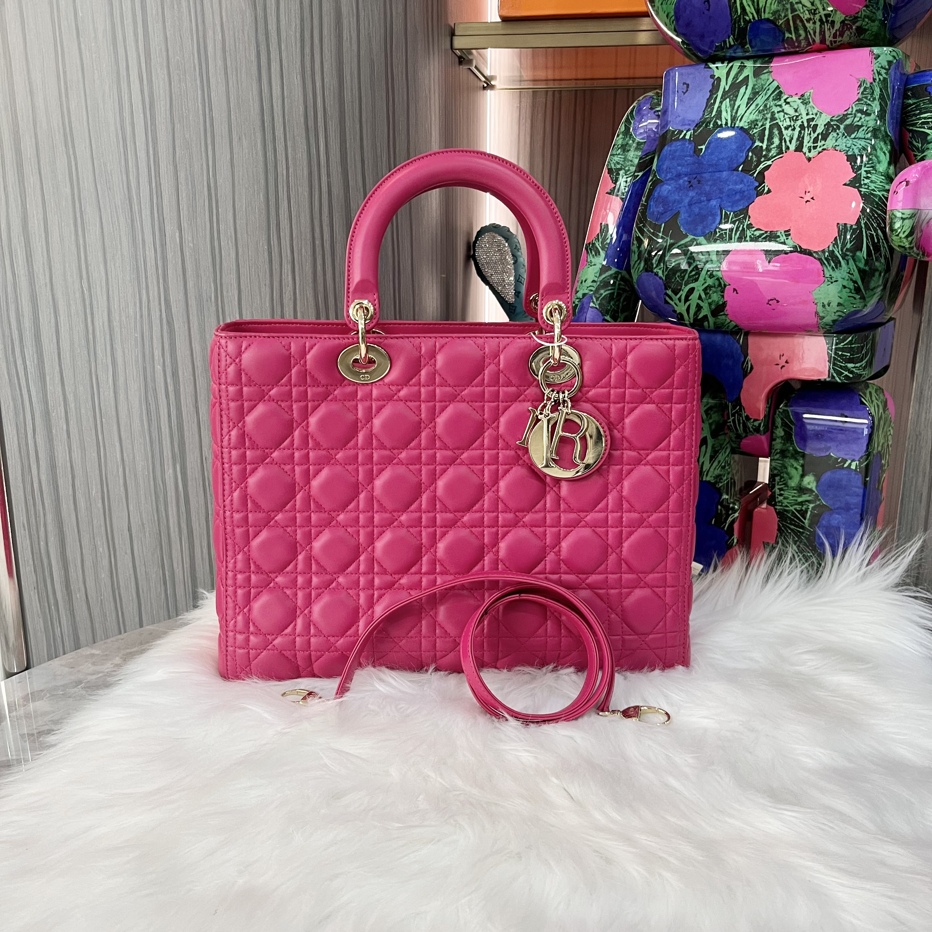 95新 DIOR/迪奥 【辛河奢品】迪奥 七格戴妃 手提斜挎包