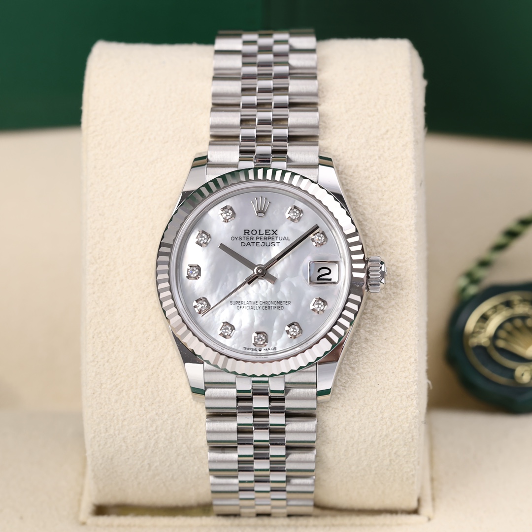 99新 Rolex/劳力士 m278274 五珠带钻刻贝母 31mm 2025年2月保卡